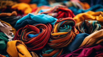 colorful scarf on display