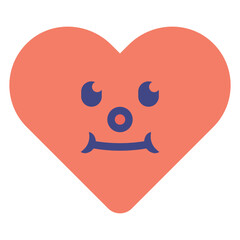 love cartoon face illustration