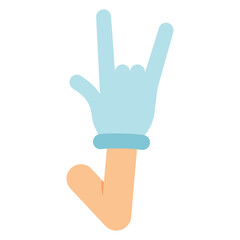 rock hand sign illustration
