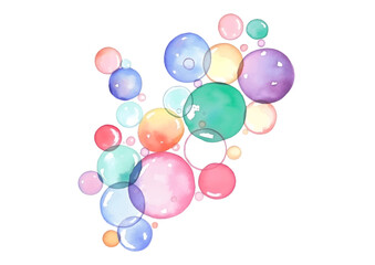 Bubbles watercolor. Watercolor illustration.