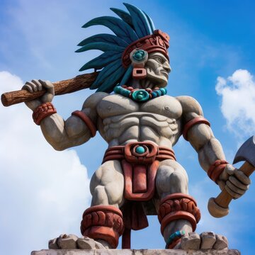Mythology Mayas sculpture background