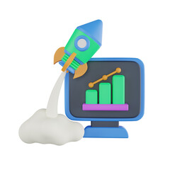 Startup 3d illustration