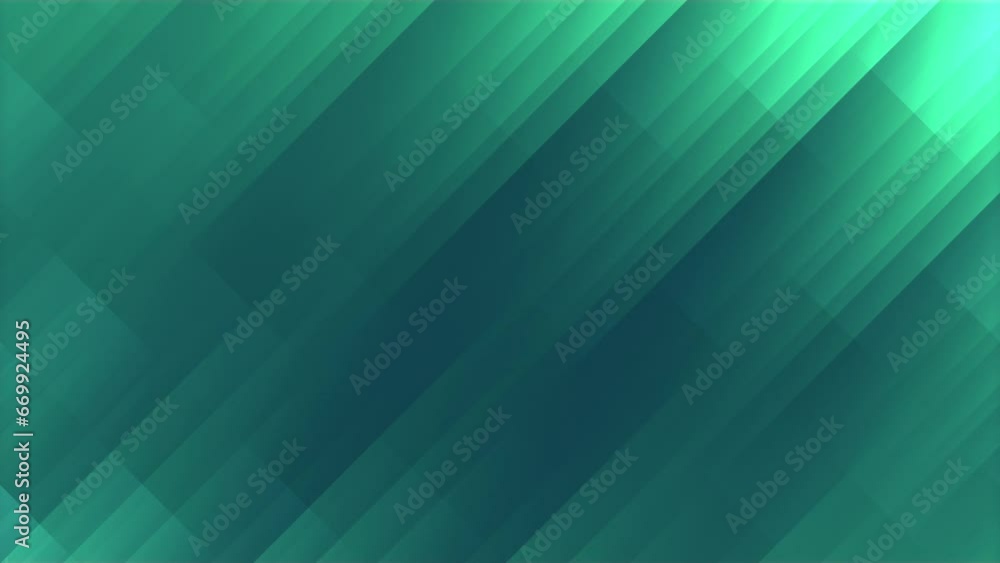 Poster Green and blue striped background design. 3d rendering loop animation 4K