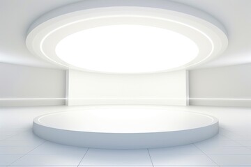 Abstract futuristic architecture background, Minimal technology white backdrop