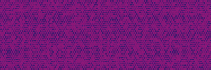 Panorama view purple hexagon pattern. Pink Honeycomb pattern.