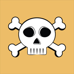 pirate skull head vector formats. suitable for sticker, mug, t-shirt. etc. Eps 10