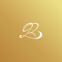 luxury R logo design with flat style in white color