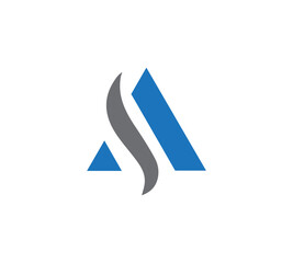 AS  letter logo design vector template