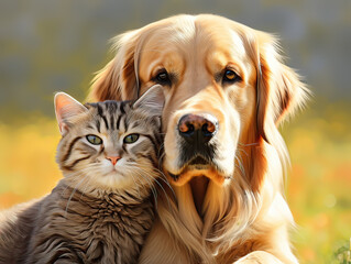 Golden_retriever_dog_and_cat_portrait_together_No_sha