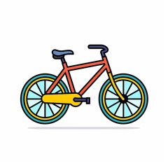 Fototapeta premium Bicycle icon. Flat icon. Generative AI