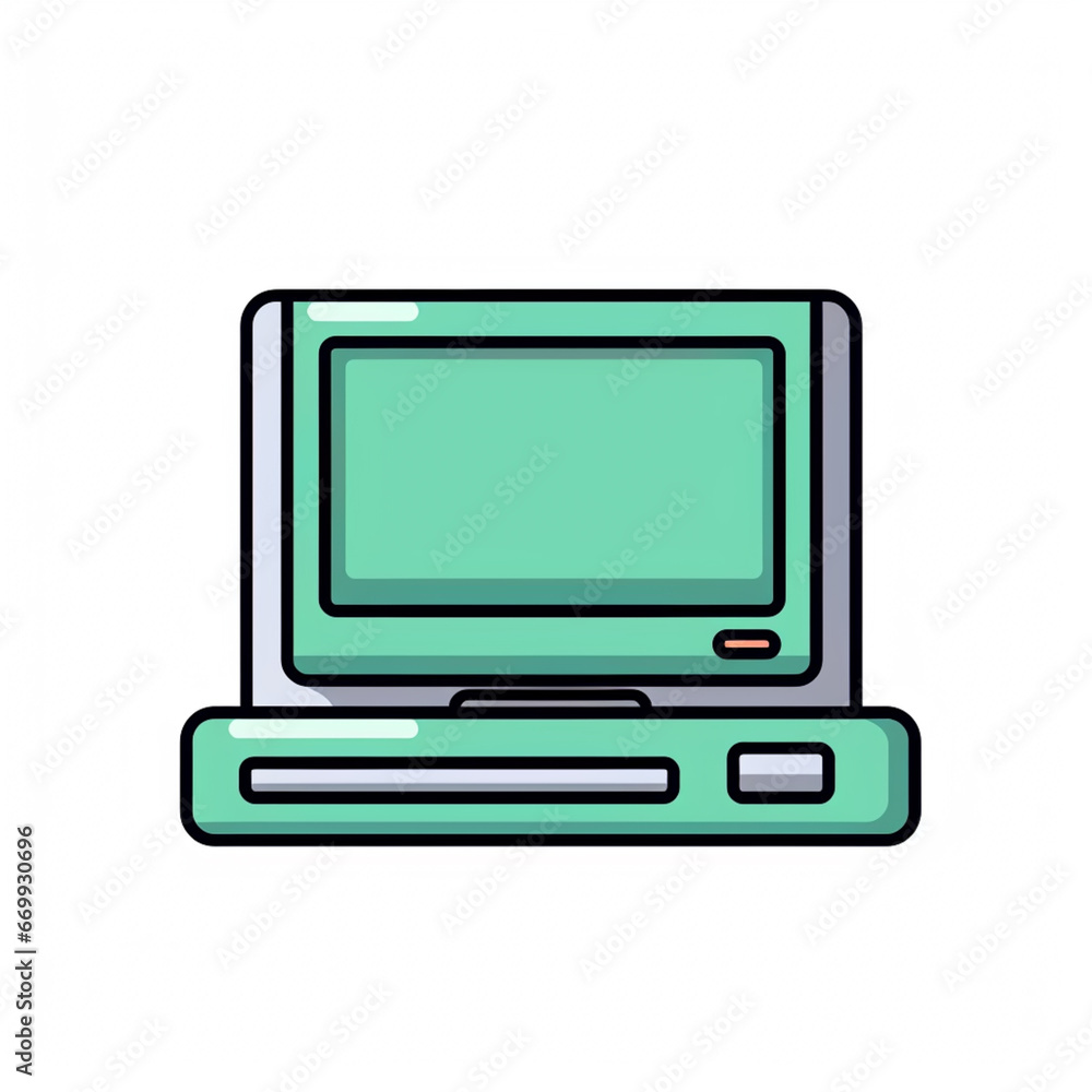 Poster computer icon. flat icon. generative ai