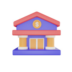  Bank 3d illustration
