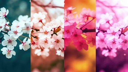 japanese springtime cherry blossom branches wallpaper design