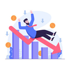 businessman fell from financial crisis charts