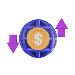  World Financial 3d illustration