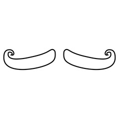 Mustache vector icon. Barbershop illustration sign. haircut symbol or logo.