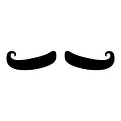 Mustache vector icon. Barbershop illustration sign. haircut symbol or logo.