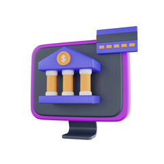 Online Banking 3d illustration
