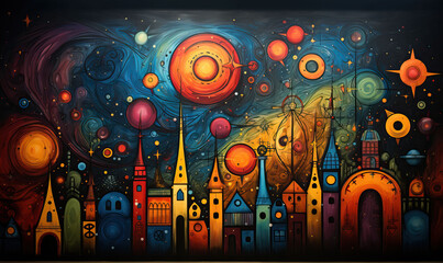 Obraz premium Colorfull abstract background, vibrant, bright and detailet