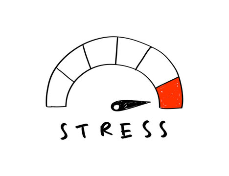 stress speedometer illustration