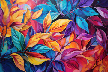 attracted and beautiful multicolored leafs