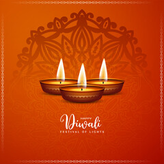 Happy Diwali Indian traditional festival greeting background