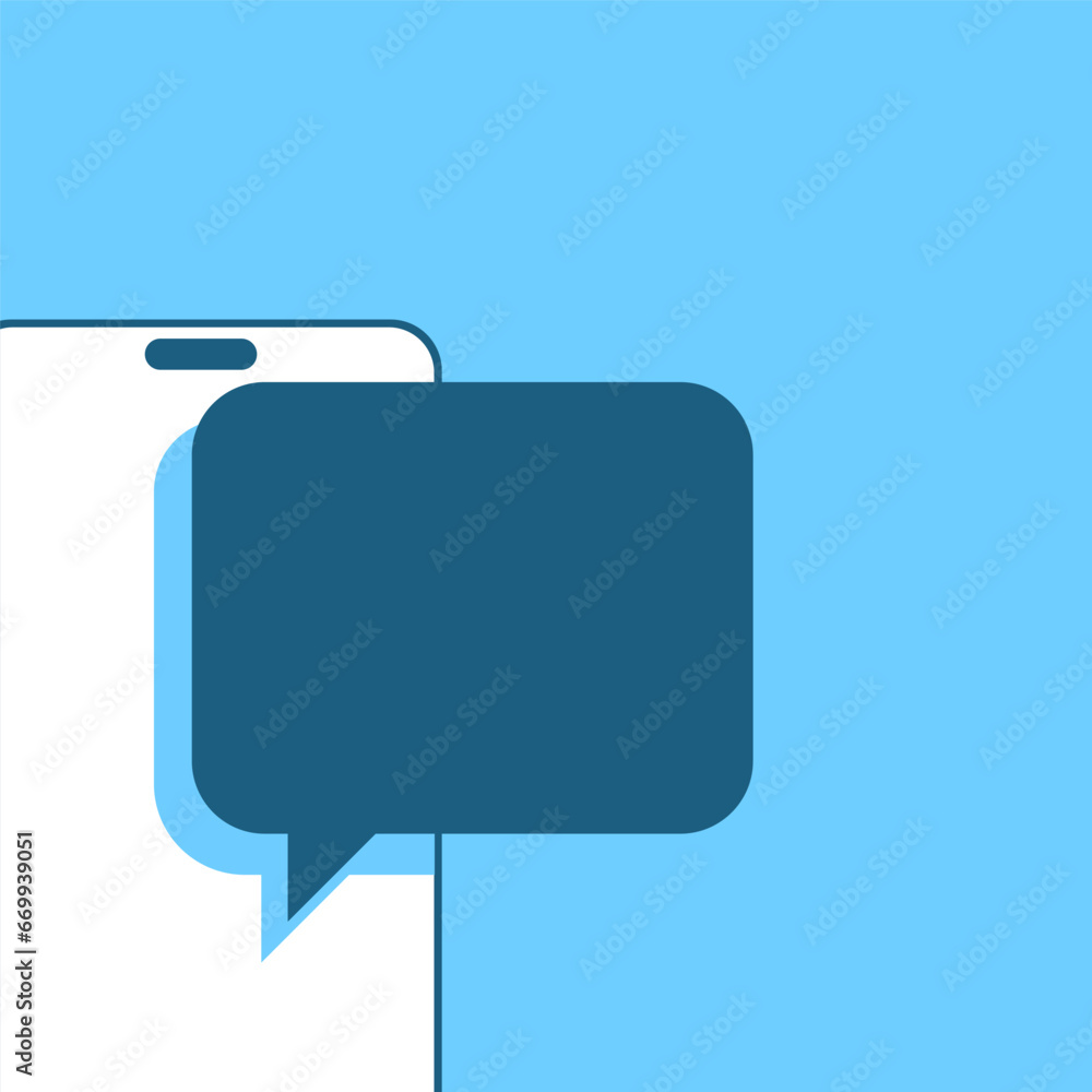 Poster a new notification, a fresh message on the phone screen. modern simple banner template, place to ins