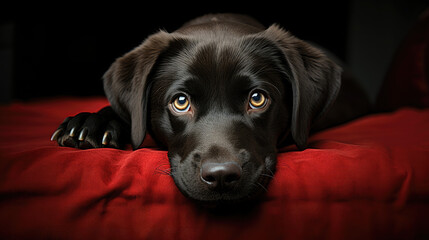 Golden Glory: Dive into the Labrador Retriever Puppy's Wallpaper Oasis - Generative AI