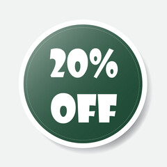 Special offer banner. Green circle. Vector illustration