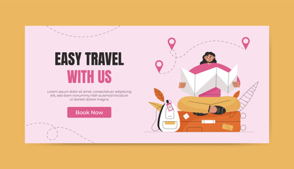 Travel banner template