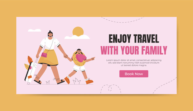 Travel banner template