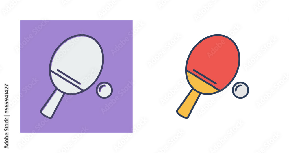 Canvas Prints table tennis vector icon