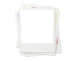 積み重ねられたポラロイド写真の画像合成用フレーム