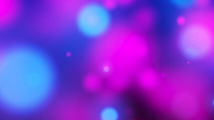 Abstract blurred tone color lights background. Colorful blurry particles bokeh effect background. Moving bokeh, defocus, blur, blinking light.