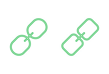 Link icon set. Hyperlink chain symbol.