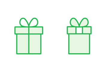 Gift icon set. gift vector icon. birthday gift