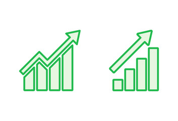 Growing graph Icon set. Chart icon. diagram icon