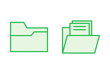 Folder icon set. folder vector icons