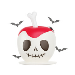 3D illustration of apple candy