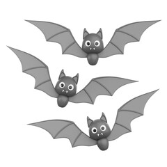 3D illustration of bat