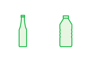 Bottle icon set. bottle vector icon