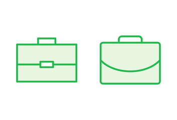 Briefcase icon set. suitcase icon. luggage symbol.