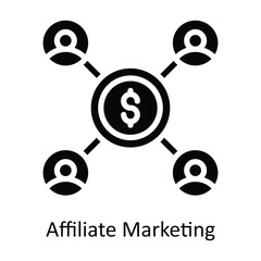 Affiliate Marketing vector solid  Design illustration. Symbol on White background EPS 10 File 