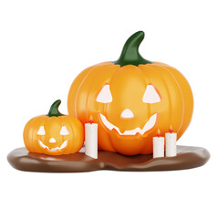 3D illustration of pumpkin