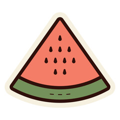 watermelon slice sticker