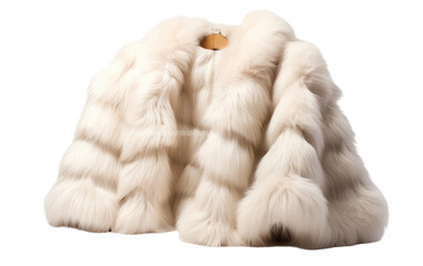 Fototapeta na wymiar Stylish Faux Fur Winter Coat Transparent PNG