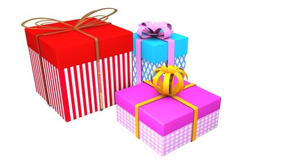 gift boxes with ribbon