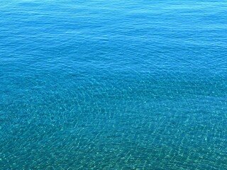 Blue sea water surface.