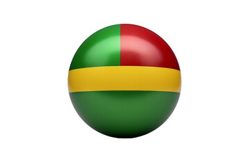 Isolated Central African Republic Flag on transparent background.