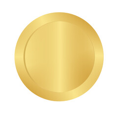 Coin. Golden Coin. Saving, Investment and Wealth Concept. Vector Illustration. 